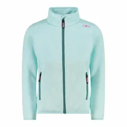 Kapuzenlose Mädchen schweres Fleecejacke Knit-Tech in melierter Optik