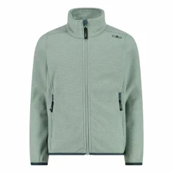 Kapuzenlose Mädchen schweres Fleecejacke Knit-Tech in melierter Optik