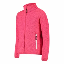 Kapuzenlose Mädchen schweres Fleecejacke Knit-Tech in melierter Optik