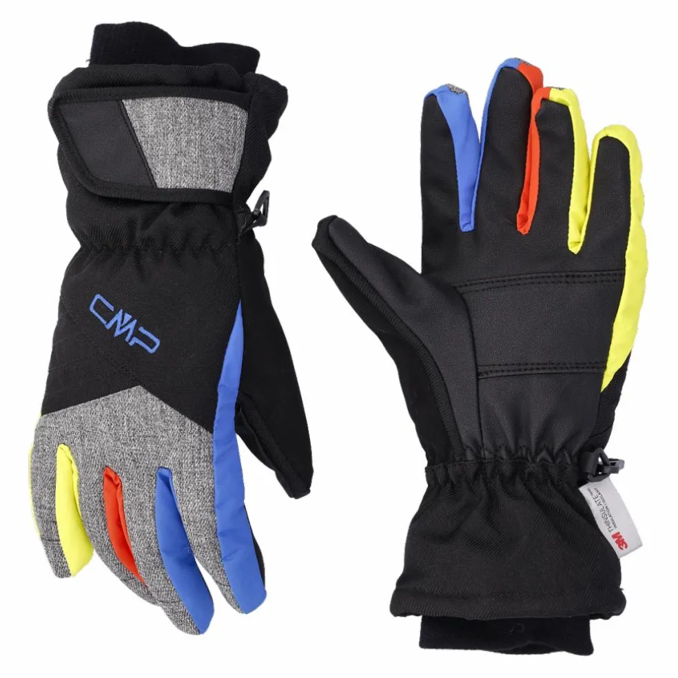 Kinder Mehrfarbige, wattierte Softshell-Handschuhe