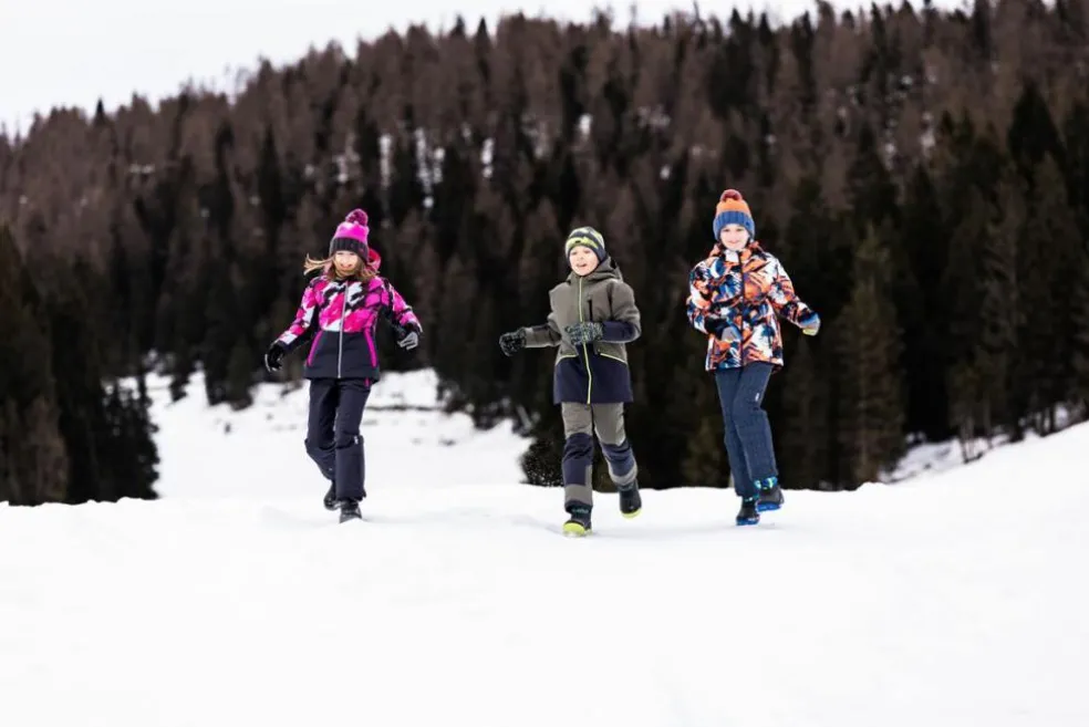 Kinder Mehrfarbige, wattierte Softshell-Handschuhe