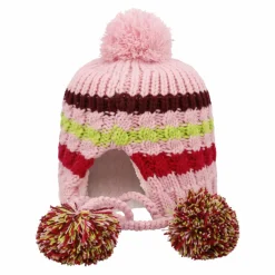 Kinder-Strickmütze mit Bommel