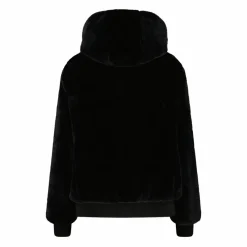 Kunstpelzjacke für Damen mit Kapuze