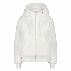 Kunstpelzjacke für Damen mit Kapuze