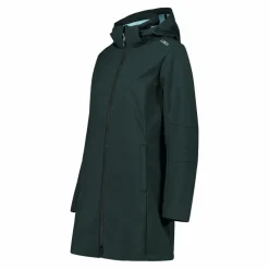 Lange Damenjacke aus Softshell