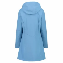 Lange Damenjacke aus Softshell