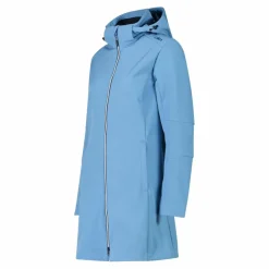 Lange Damenjacke aus Softshell