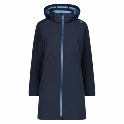 Lange Damenjacke aus Softshell
