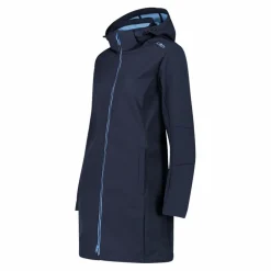 Lange Damenjacke aus Softshell