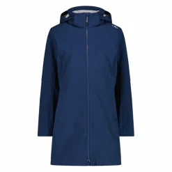 Lange Damenjacke aus Softshell