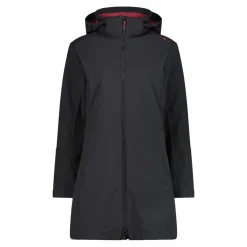 Lange Damenjacke aus Softshell