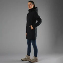 Lange Damenjacke aus Softshell