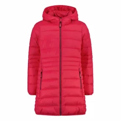 Lange Daunenjacke für Mädchen mit Taftkapuze