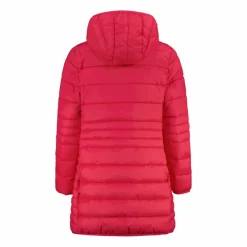 Lange Daunenjacke für Mädchen mit Taftkapuze