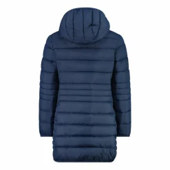 Lange Daunenjacke für Mädchen mit Taftkapuze