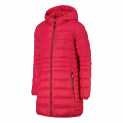 Lange Daunenjacke für Mädchen mit Taftkapuze