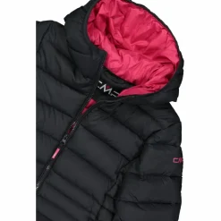 Lange Daunenjacke für Mädchen mit Taftkapuze