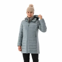 Lange Daunenjacke Sorona® Aura Melange für Damen