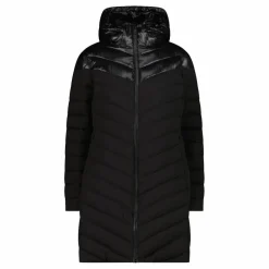 Lange einfarbige Daunenjacke Sorona® Aura für Damen