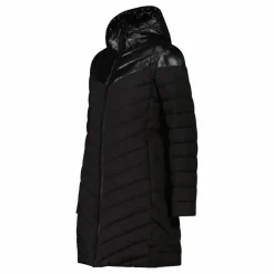 Lange einfarbige Daunenjacke Sorona® Aura für Damen