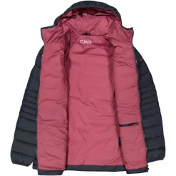 Lange einfarbige Daunenjacke Sorona® Aura für Damen