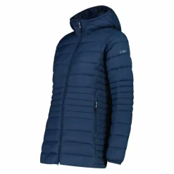 Lange einfarbige Daunenjacke Sorona® Aura für Damen
