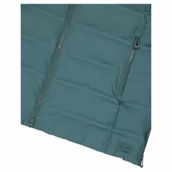 Lange, gepolsterte Weste für Damen mit Kapuze