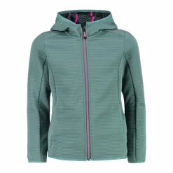 Mädchen Fleece mit durchgehendem Reißverschluss und Kapuze