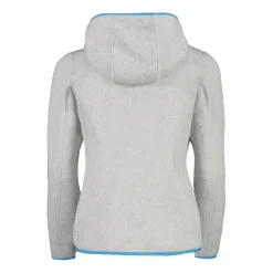 Mädchen schweres Fleecejacke Knit-Tech in melierter Optik mit Kapuze