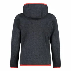 Mädchen schweres Fleecejacke Knit-Tech in melierter Optik mit Kapuze