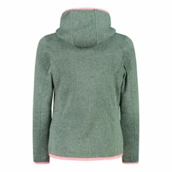 Mädchen schweres Fleecejacke Knit-Tech in melierter Optik mit Kapuze