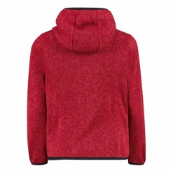 Mädchen schweres Fleecejacke Knit-Tech in melierter Optik mit Kapuze