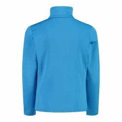 Mädchen Stretch Performance Stehkragenshirt mit kurzem Reißverschluss