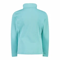 Mädchen Stretch Performance Stehkragenshirt mit kurzem Reißverschluss