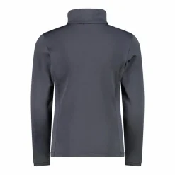 Mädchen Stretch Performance Stehkragenshirt mit kurzem Reißverschluss