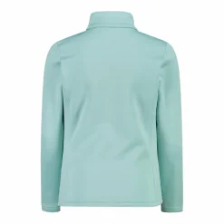 Mädchen Stretch Performance Stehkragenshirt mit kurzem Reißverschluss