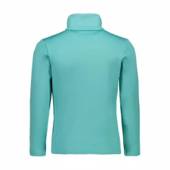 Mädchen Stretch Performance Stehkragenshirt mit kurzem Reißverschluss