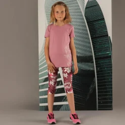 Mädchen-T-Shirt aus Funktionsgewebe mit Print vorne