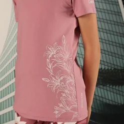 Mädchen-T-Shirt aus Funktionsgewebe mit Print vorne