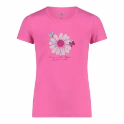 Mädchen-T-Shirt aus Funktionsgewebe mit Print vorne