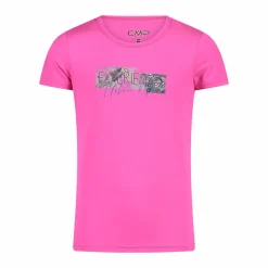 Mädchen-T-Shirt aus Funktionsgewebe mit Print vorne