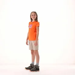 Mädchen-Wanderbermuda aus leichtem Stretch-Polyester