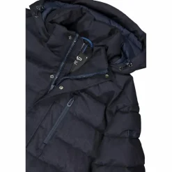 Melierte gepolsterte Herrenjacke mit Kapuze mit Sorona