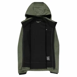 Melierte Softshell-Herrenjacke mit abnehmbarer Kapuze