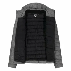 Melierte, wattierte Damenjacke mit Kapuze mit Sorona