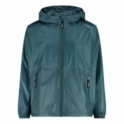 Regenjacke mit fest angebrachter Kapuze für Jungen