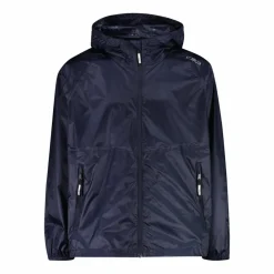 Regenjacke mit fest angebrachter Kapuze für Jungen