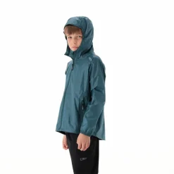 Regenjacke mit fest angebrachter Kapuze für Jungen