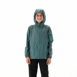 Regenjacke mit fest angebrachter Kapuze für Mädchen
