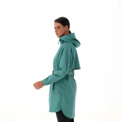 Regenjacke mit fest angebrachter Kapuze für Damen